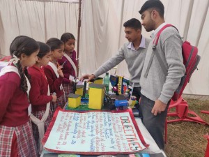 Participants interacting with the visitors